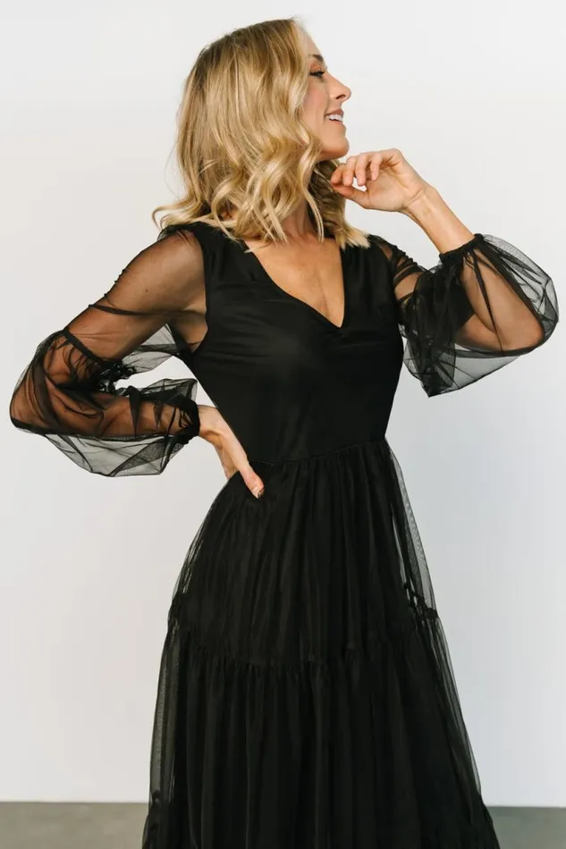 Women Hoffman Tulle Maxi Dress Black Baltic Born Maxi Dresses Women Hoffman Tulle Maxi Dress Black Baltic Born Maxi Dresses