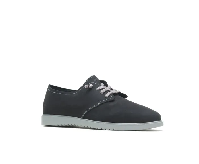 Women Hush Puppies Everyday Lace Up Black Nubuck Sneakers