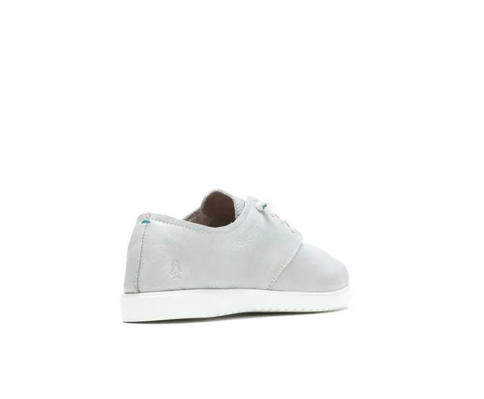Women Hush Puppies Everyday Lace Up Vapor Grey Leather Sneakers