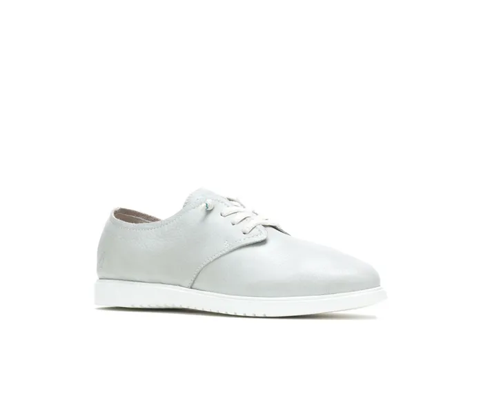 Women Hush Puppies Everyday Lace Up Vapor Grey Leather Sneakers
