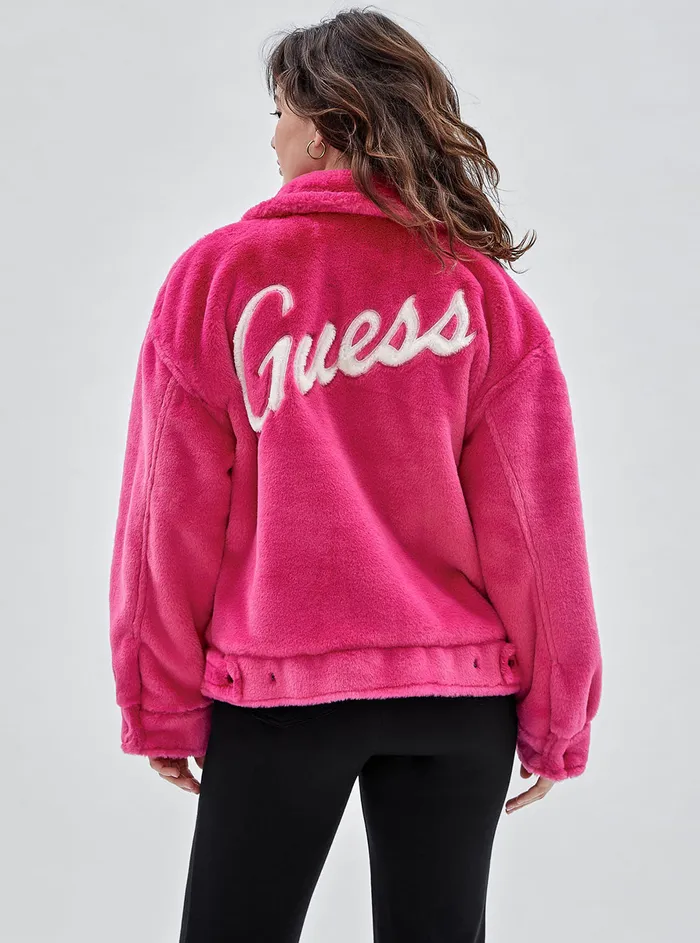 Women Jackets and Coats GUESS Guess Originals Berry Kelly Faux Fur Jacket