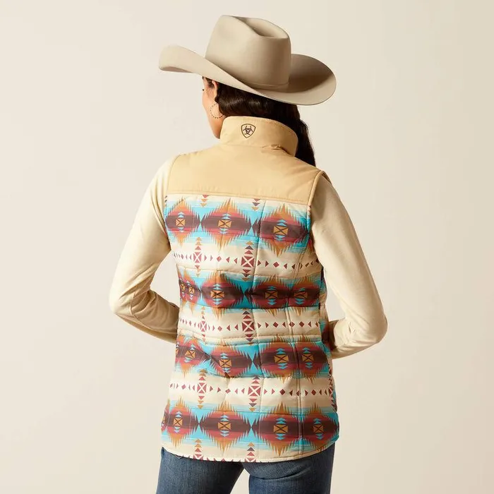 Women Jackets and Vests Ariat Crius Insulated Vest Serrano Southwest Print Women Jackets and Vests Ariat Crius Insulated Vest Serrano Southwest Print