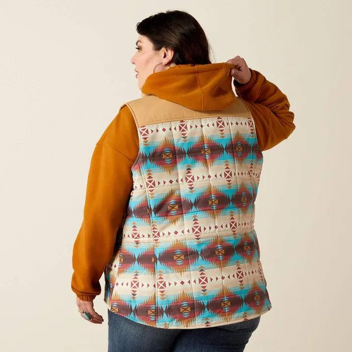 Women Jackets and Vests Ariat Crius Insulated Vest Serrano Southwest Print Women Jackets and Vests Ariat Crius Insulated Vest Serrano Southwest Print