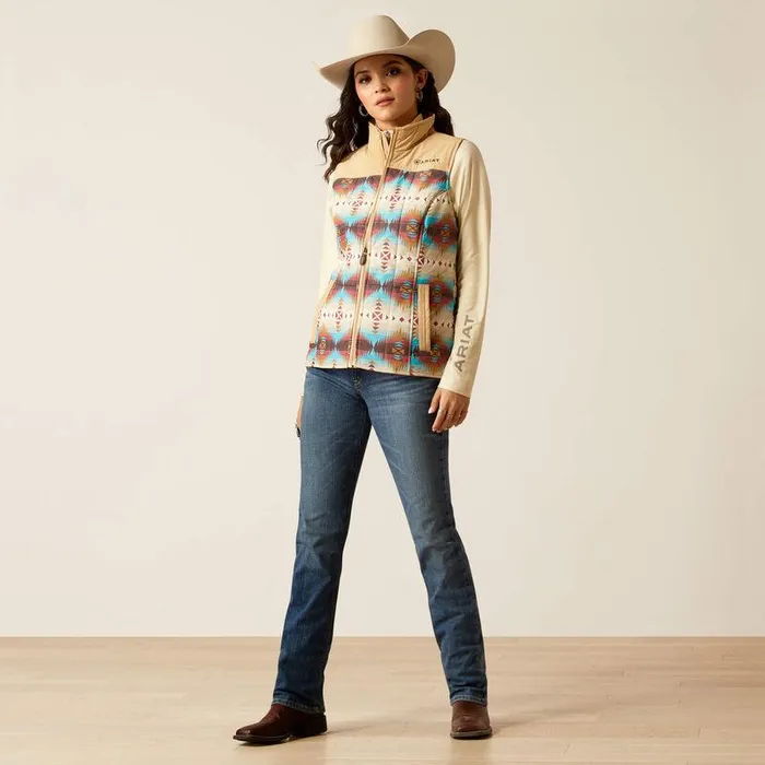 Women Jackets and Vests Ariat Crius Insulated Vest Serrano Southwest Print Women Jackets and Vests Ariat Crius Insulated Vest Serrano Southwest Print