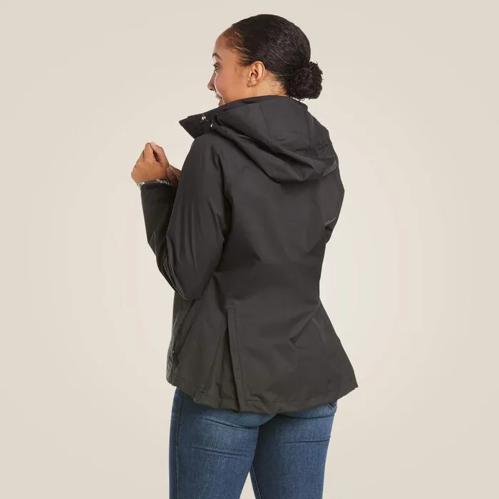 Women Jackets and Vests Ariat Packable Waterproof Jacket Black