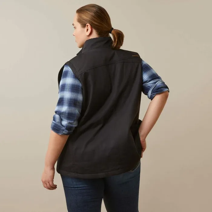 Women Jackets and Vests Ariat Rebar DuraCanvas Insulated Vest Black