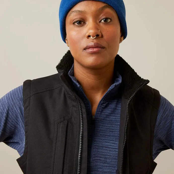 Women Jackets and Vests Ariat Rebar DuraCanvas Insulated Vest Black