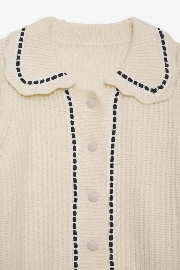 Women Jade Cardigan Neutral For Love and Lemons Knitwear Women Jade Cardigan Neutral For Love and Lemons Knitwear