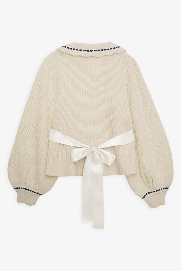 Women Jade Cardigan Neutral For Love and Lemons Knitwear Women Jade Cardigan Neutral For Love and Lemons Knitwear