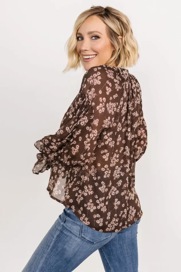 Women Jasper Blouse Brown Floral Baltic Born Blouses and Shirts Women Jasper Blouse Brown Floral Baltic Born Blouses and Shirts