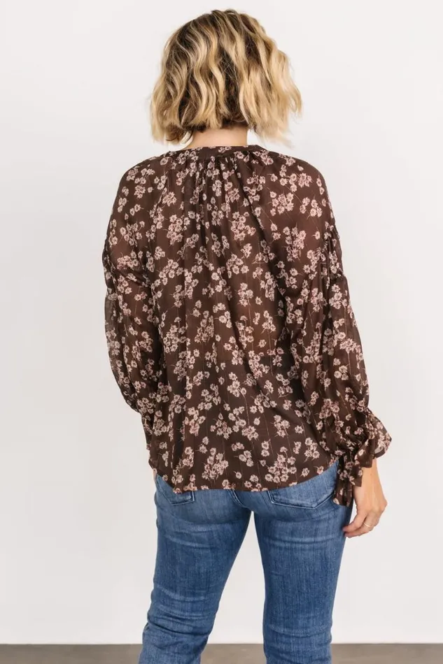 Women Jasper Blouse Brown Floral Baltic Born Blouses and Shirts Women Jasper Blouse Brown Floral Baltic Born Blouses and Shirts