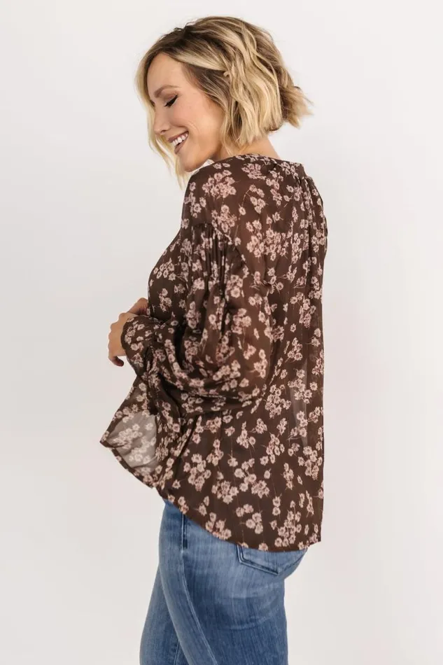 Women Jasper Blouse Brown Floral Baltic Born Blouses and Shirts Women Jasper Blouse Brown Floral Baltic Born Blouses and Shirts