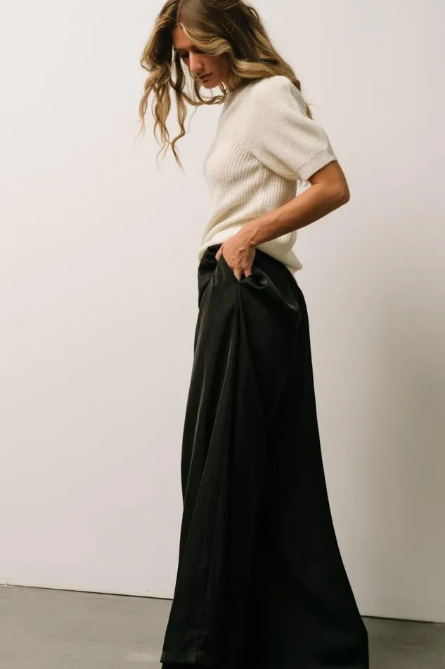 Women Jayla Palazzo Satin Pant Black Baltic Born Pants Women Jayla Palazzo Satin Pant Black Baltic Born Pants