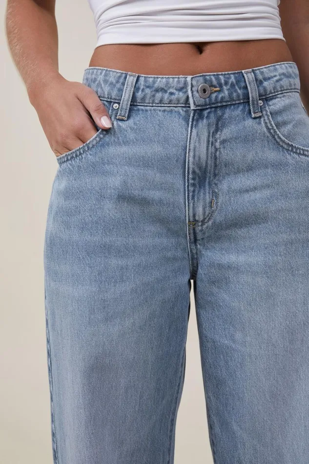Women Jeans Cotton On Relaxed Wide Leg Jean Bells Blue