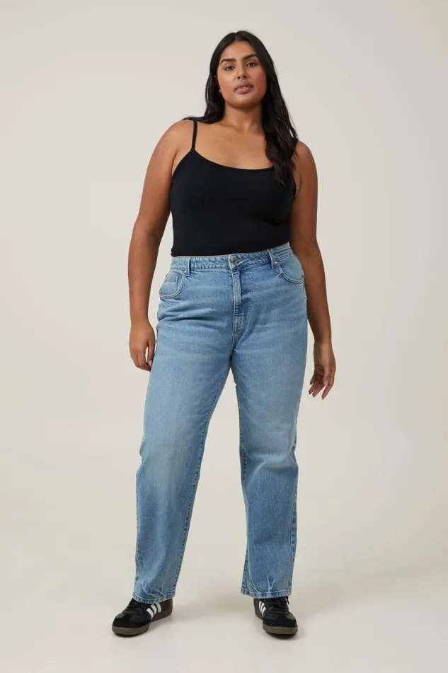 Women Jeans Cotton On Slim Straight Jean Surfers Blue