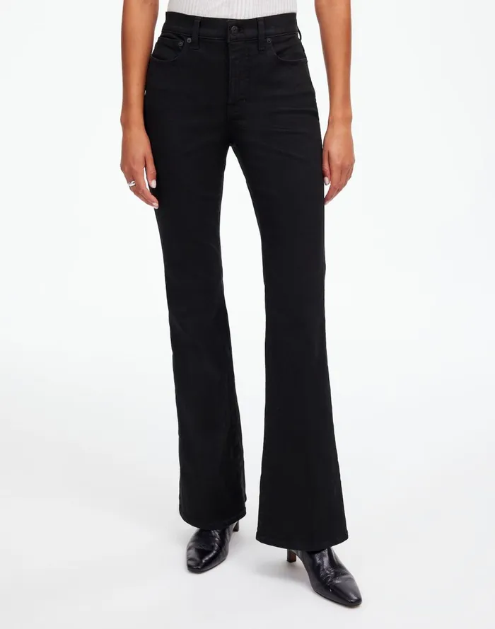 Women Jeans Madewell Flea Market Flare Jeans Black Frost