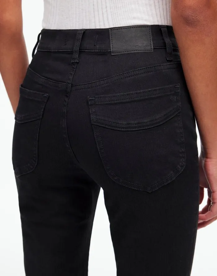 Women Jeans Madewell Flea Market Flare Jeans Black Frost