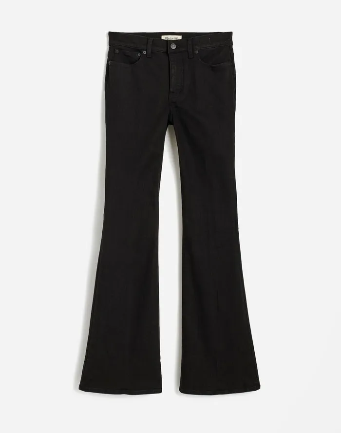Women Jeans Madewell Flea Market Flare Jeans Black Frost