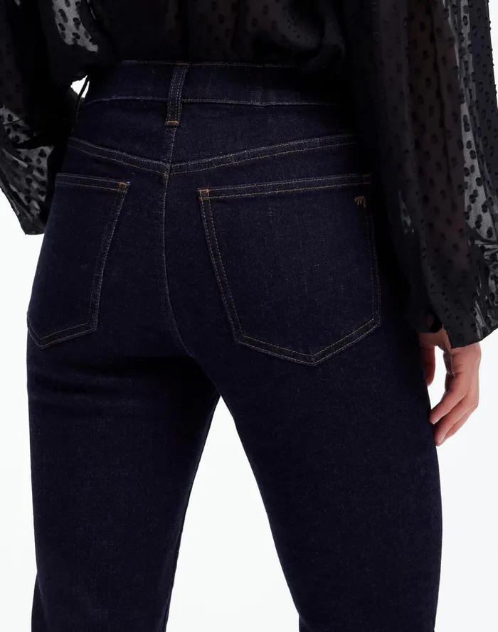 Women Jeans Madewell Kick Out FullLength Jeans Rinse Wash