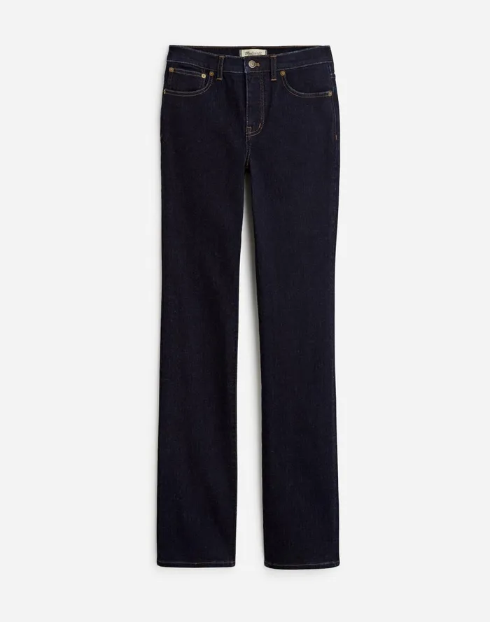 Women Jeans Madewell Kick Out FullLength Jeans Rinse Wash