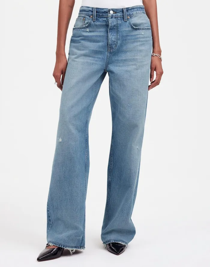 Women Jeans Madewell LowSlung Baggy Jeans Hamburg Wash