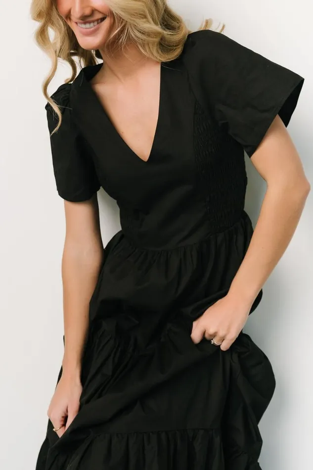 Women Johanne Poplin Dress Black Baltic Born Maxi Dresses