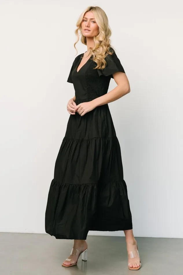 Women Johanne Poplin Dress Black Baltic Born Maxi Dresses