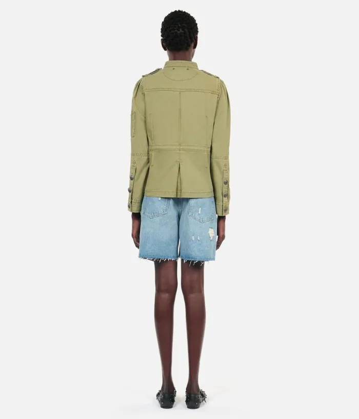 Women Khaki Officer Style Jacket THE KOOPLES Coats and Jackets