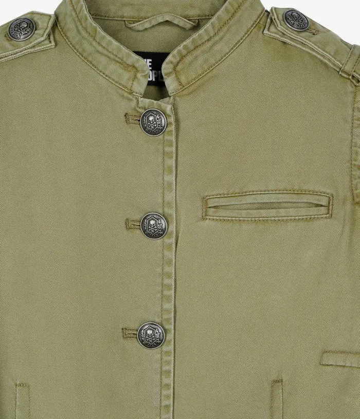 Women Khaki Officer Style Jacket THE KOOPLES Coats and Jackets