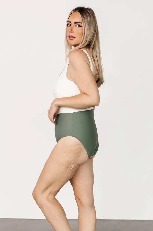 Women Kingston Color Block One Piece Olive Baltic Born One Piece