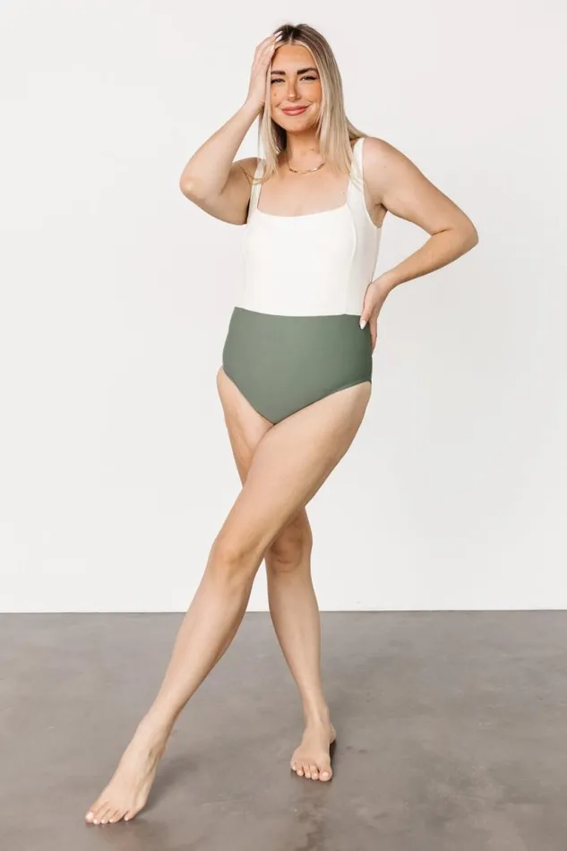 Women Kingston Color Block One Piece Olive Baltic Born One Piece