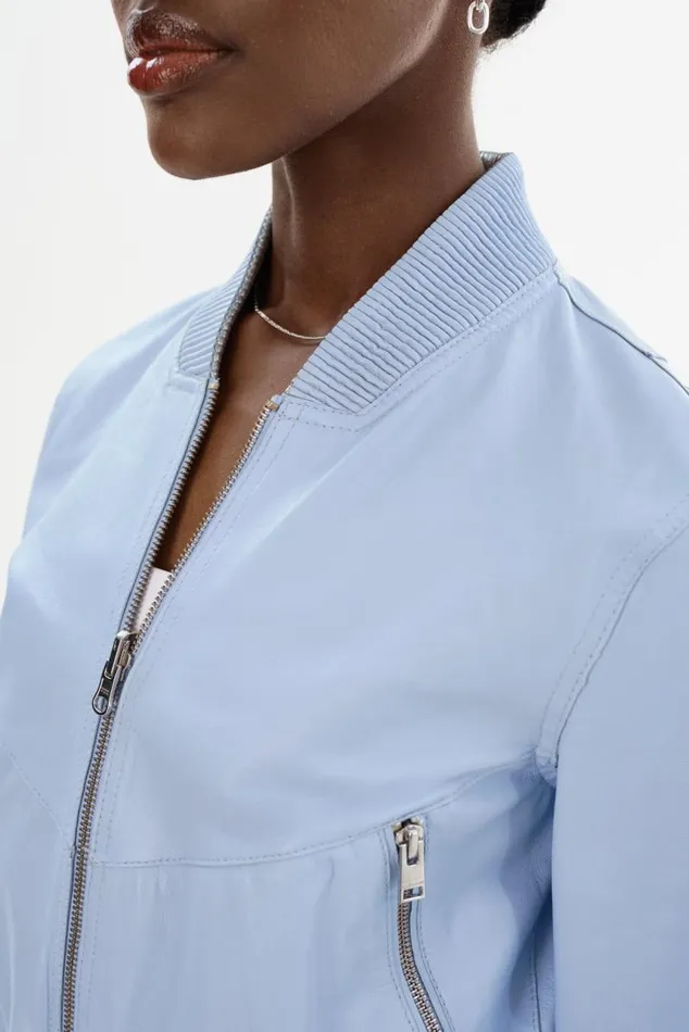 Women KORDELLA Reversible Leather Bomber Jacket Cool Blueblue LAMARQUE Leather Jackets Women KORDELLA Reversible Leather Bomber Jacket Cool Blueblue LAMARQUE Leather Jackets