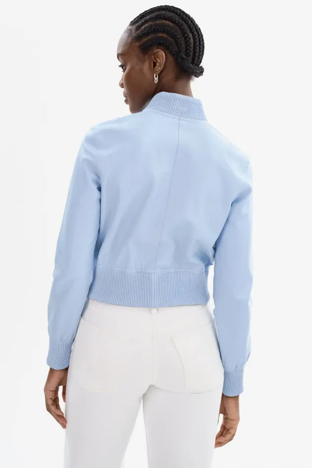 Women KORDELLA Reversible Leather Bomber Jacket Cool Blueblue LAMARQUE Leather Jackets Women KORDELLA Reversible Leather Bomber Jacket Cool Blueblue LAMARQUE Leather Jackets