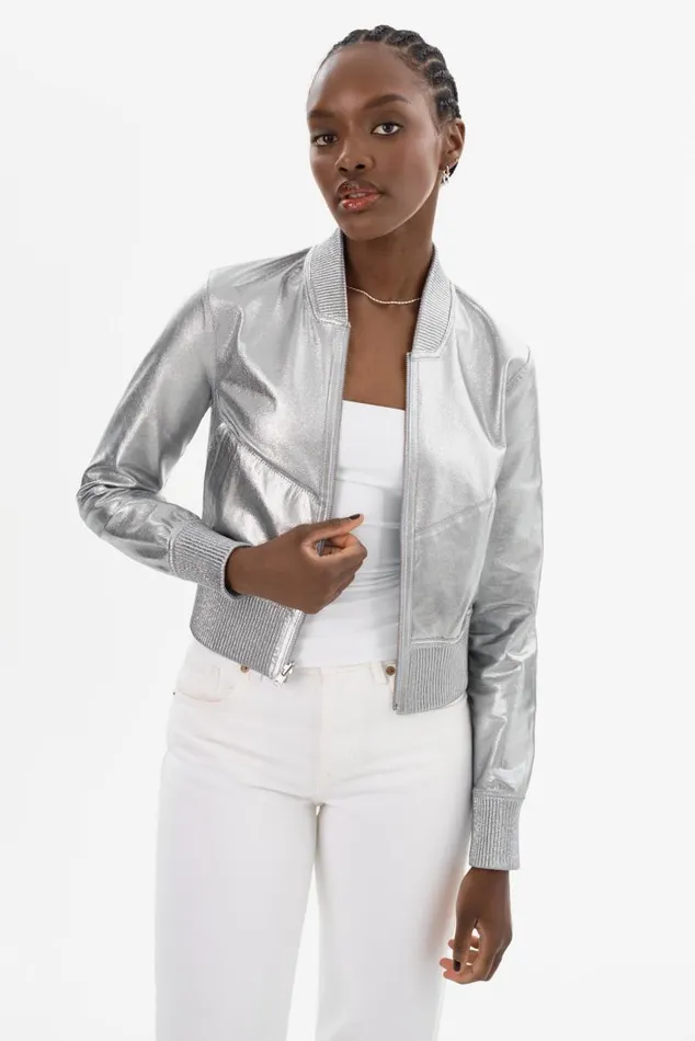 Women KORDELLA Reversible Leather Bomber Jacket Cool Blueblue LAMARQUE Leather Jackets Women KORDELLA Reversible Leather Bomber Jacket Cool Blueblue LAMARQUE Leather Jackets