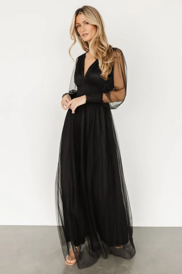 Women Layla Tulle Maxi Dress Black Baltic Born Maxi Dresses Women Layla Tulle Maxi Dress Black Baltic Born Maxi Dresses