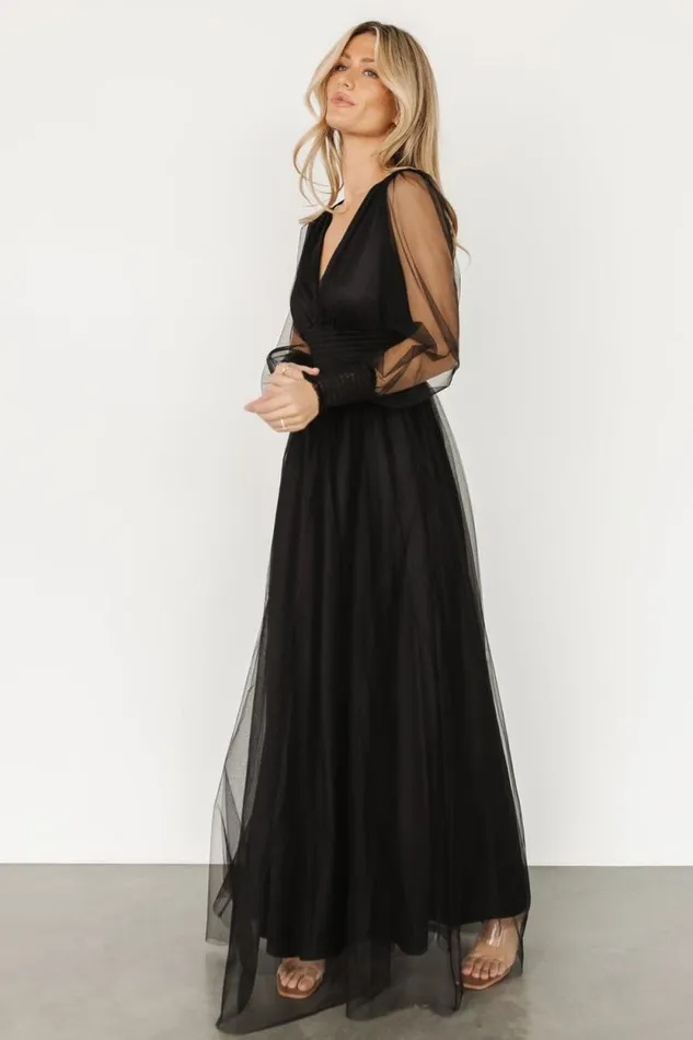 Women Layla Tulle Maxi Dress Black Baltic Born Maxi Dresses Women Layla Tulle Maxi Dress Black Baltic Born Maxi Dresses