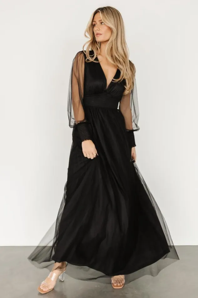 Women Layla Tulle Maxi Dress Black Baltic Born Maxi Dresses Women Layla Tulle Maxi Dress Black Baltic Born Maxi Dresses