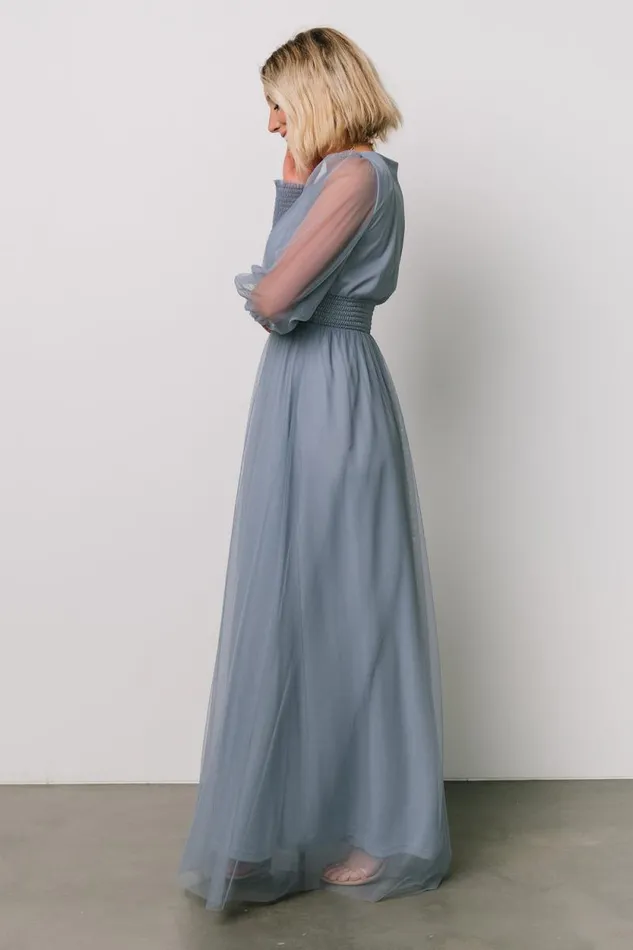 Women Layla Tulle Maxi Dress Whisper Blue Baltic Born Maxi Dresses