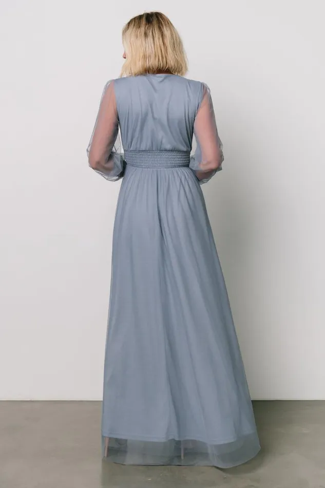 Women Layla Tulle Maxi Dress Whisper Blue Baltic Born Maxi Dresses