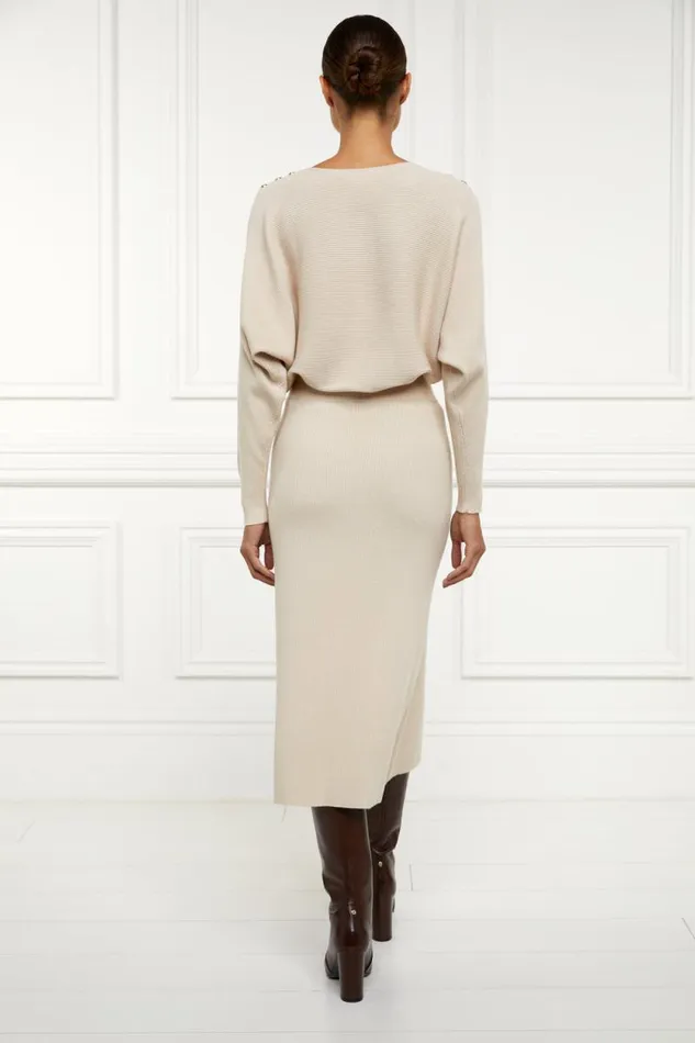 Women Leyla Knitted Skirt Oatmeal Holland Cooper Skirts