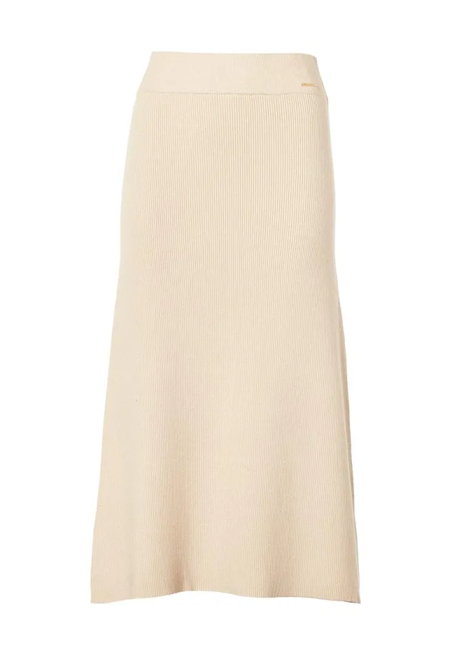 Women Leyla Knitted Skirt Oatmeal Holland Cooper Skirts