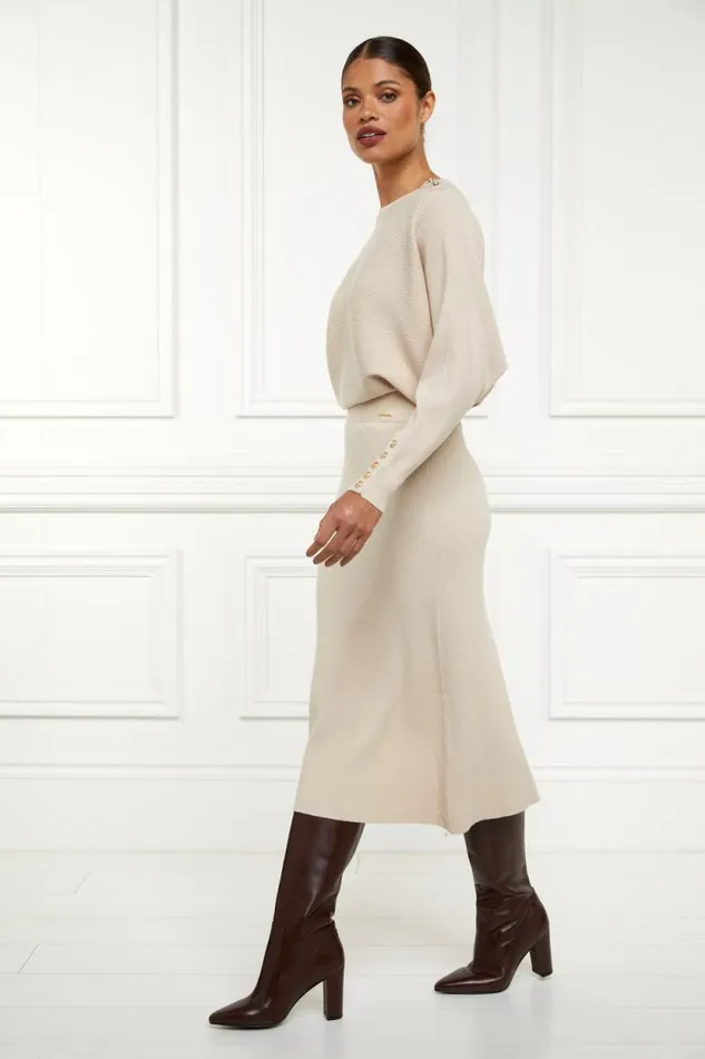 Women Leyla Knitted Skirt Oatmeal Holland Cooper Skirts