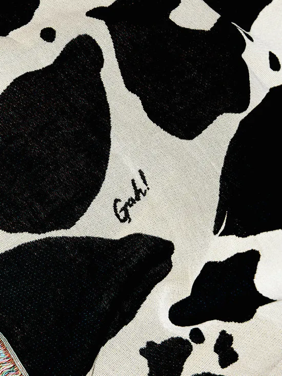 Women Lisa Says Gah Archie Throw Blanket Cow Home