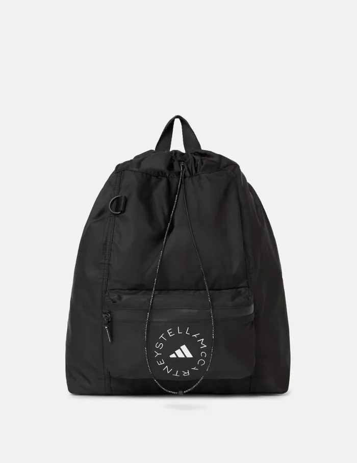 Women Logo Drawstring Gymsack Black Stella McCartney Backpacks