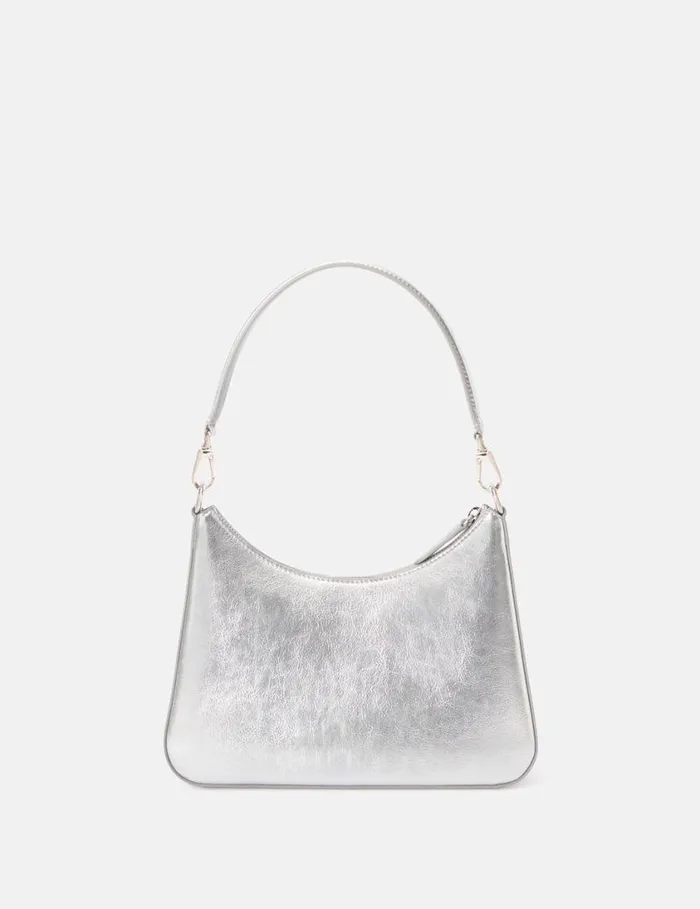 Women Logo Metallic Crossbody Shoulder Bag Metallic Silver Stella McCartney Mini Bags And Clutches Women Logo Metallic Crossbody Shoulder Bag Metallic Silver Stella McCartney Mini Bags And Clutches