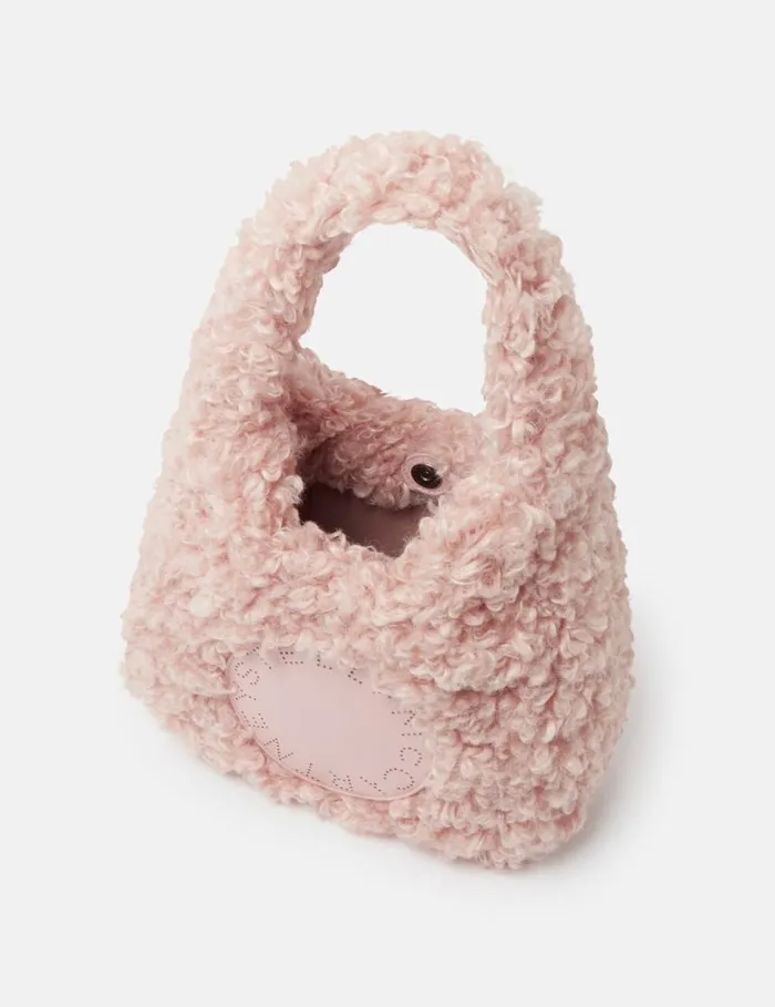 Women Logo Plush Teddy Hobo Small Tote Bag Dusty Pink Stella McCartney Tote Bags Women Logo Plush Teddy Hobo Small Tote Bag Dusty Pink Stella McCartney Tote Bags