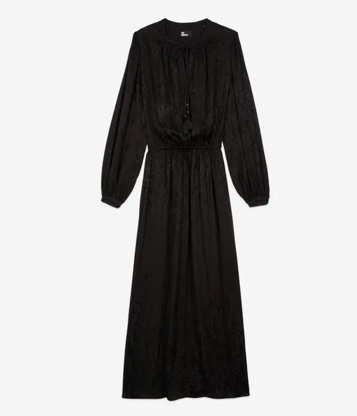 Women Long Black Snakeskin Jacquard Dress THE KOOPLES Dresses and Jumpsuits