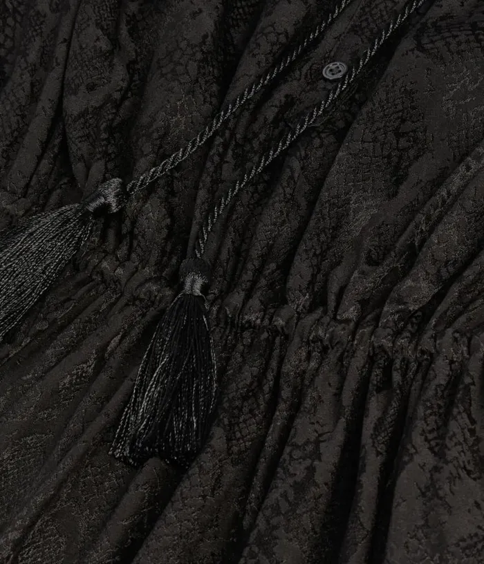 Women Long Black Snakeskin Jacquard Dress THE KOOPLES Dresses and Jumpsuits
