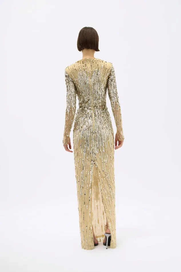 Women Long Sleeve Dresses Rachel Gilbert BLANCA GOWN Women Long Sleeve Dresses Rachel Gilbert BLANCA GOWN