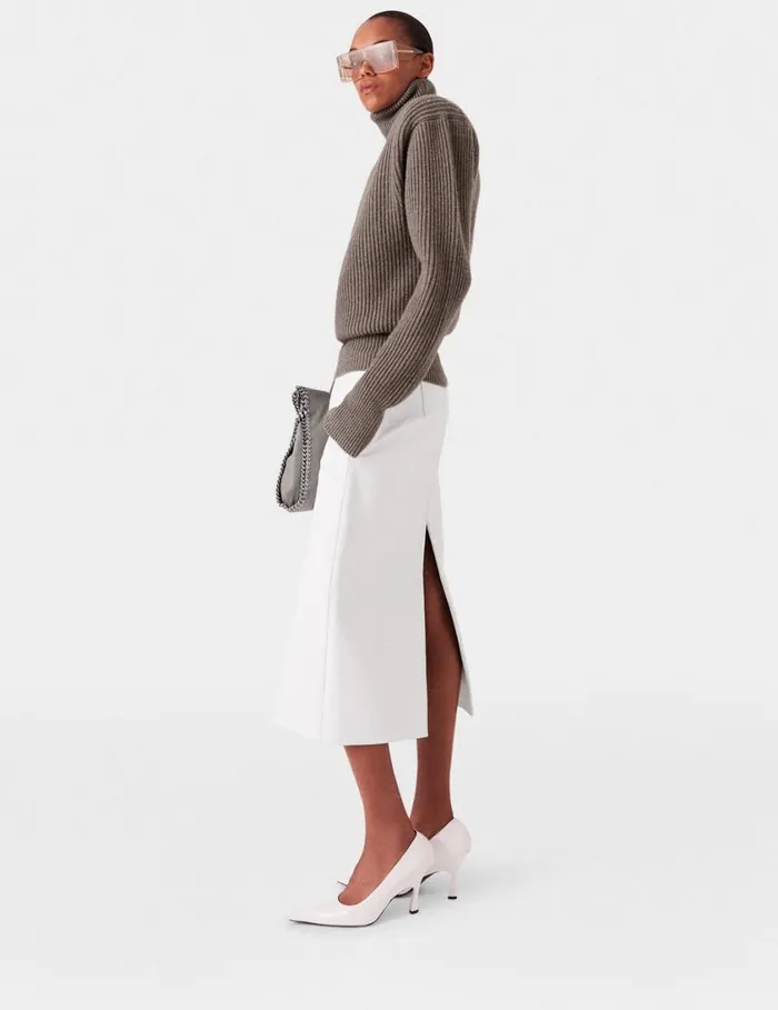Women LongSleeve Turtleneck Jumper Taupe Brown Stella McCartney Knitwear Women LongSleeve Turtleneck Jumper Taupe Brown Stella McCartney Knitwear